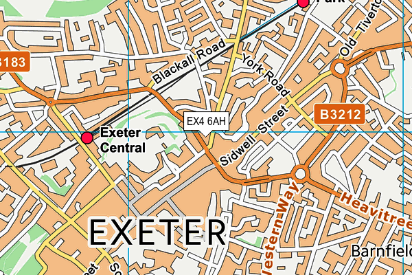 EX4 6AH map - OS VectorMap District (Ordnance Survey)