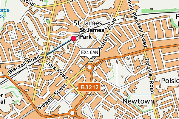 EX4 6AN map - OS VectorMap District (Ordnance Survey)