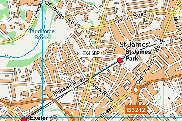 EX4 6BP map - OS VectorMap District (Ordnance Survey)
