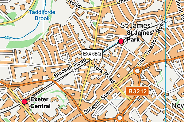 EX4 6BQ map - OS VectorMap District (Ordnance Survey)