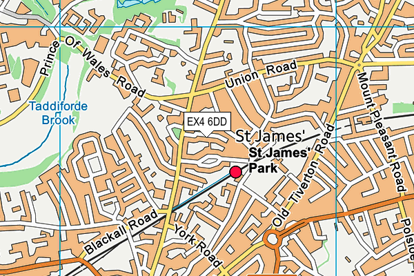 EX4 6DD map - OS VectorMap District (Ordnance Survey)