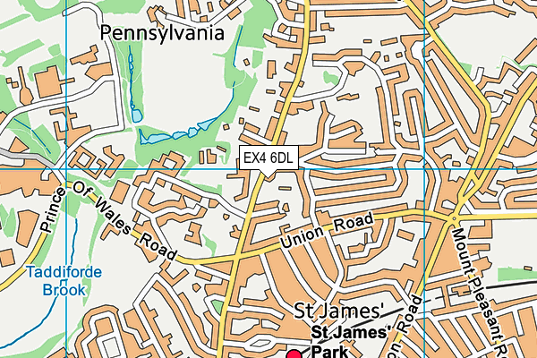 EX4 6DL map - OS VectorMap District (Ordnance Survey)