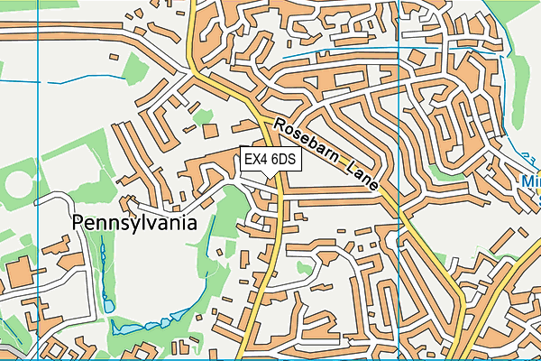 EX4 6DS map - OS VectorMap District (Ordnance Survey)