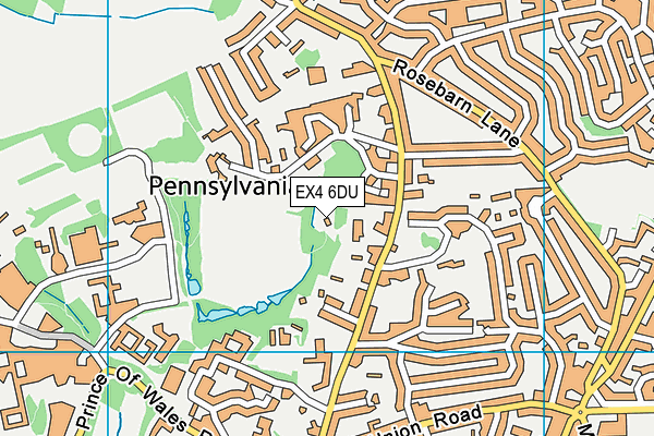 EX4 6DU map - OS VectorMap District (Ordnance Survey)