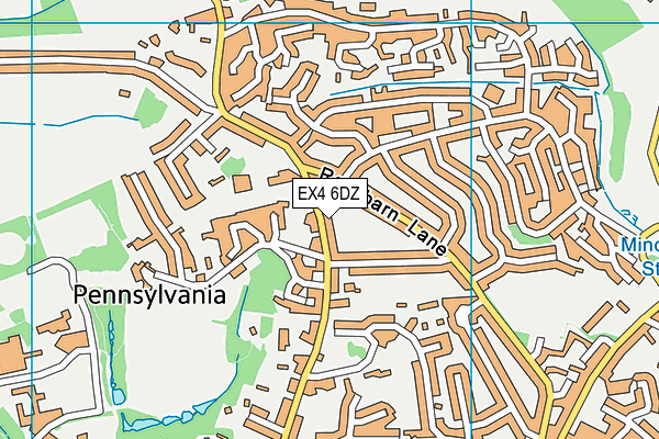 EX4 6DZ map - OS VectorMap District (Ordnance Survey)