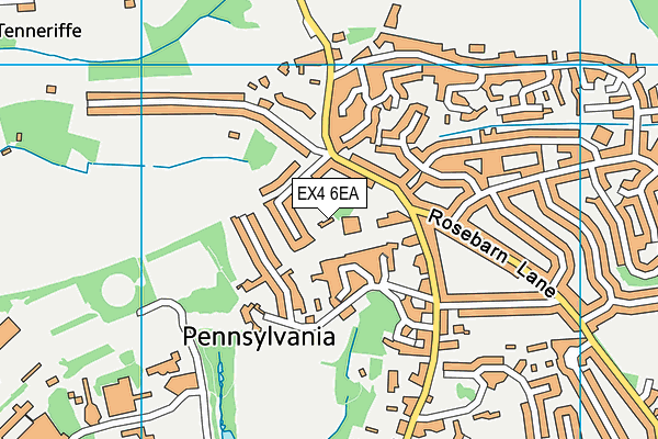 EX4 6EA map - OS VectorMap District (Ordnance Survey)