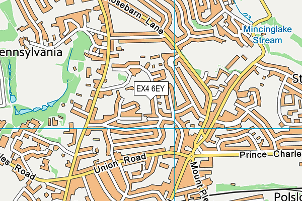 EX4 6EY map - OS VectorMap District (Ordnance Survey)