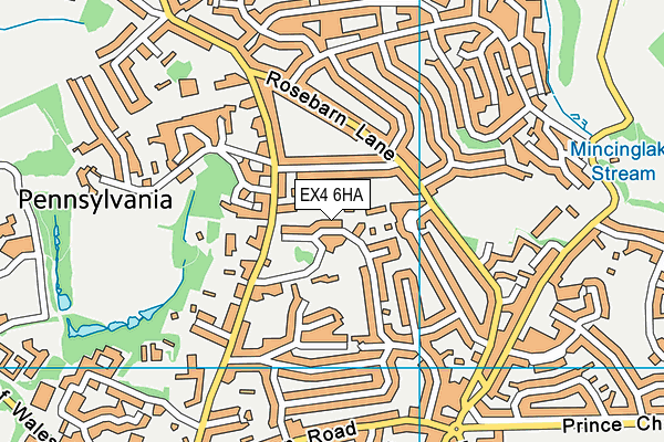 EX4 6HA map - OS VectorMap District (Ordnance Survey)