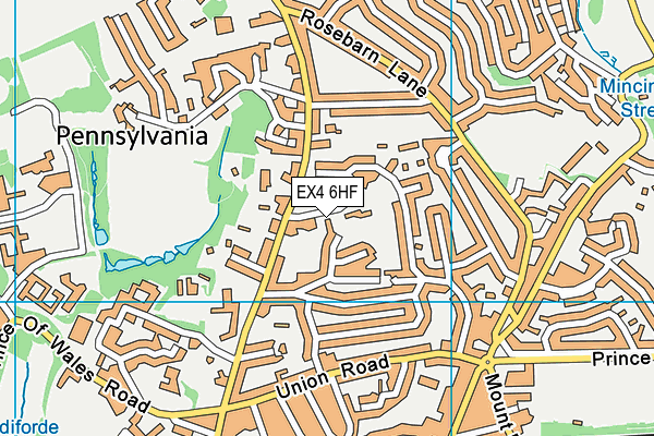EX4 6HF map - OS VectorMap District (Ordnance Survey)