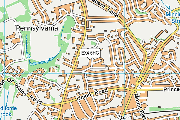 EX4 6HG map - OS VectorMap District (Ordnance Survey)