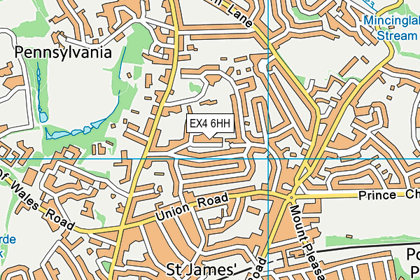 EX4 6HH map - OS VectorMap District (Ordnance Survey)