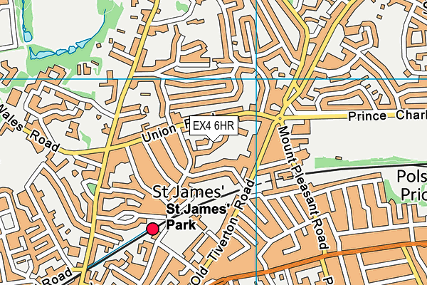 EX4 6HR map - OS VectorMap District (Ordnance Survey)
