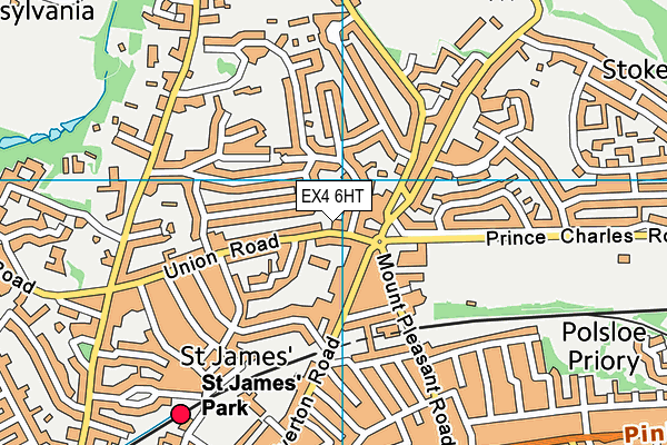 EX4 6HT map - OS VectorMap District (Ordnance Survey)