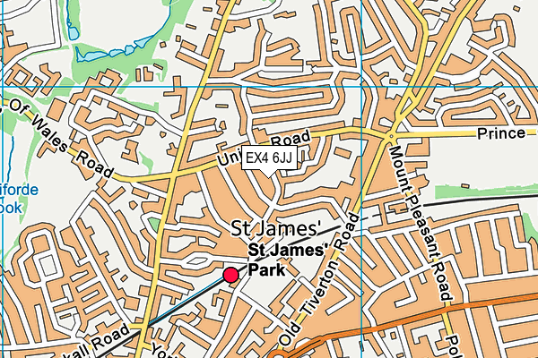 EX4 6JJ map - OS VectorMap District (Ordnance Survey)