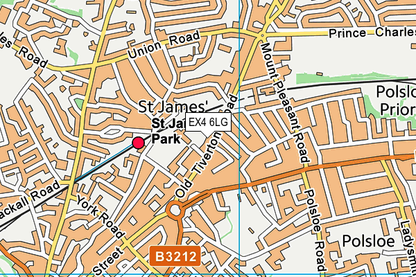 EX4 6LG map - OS VectorMap District (Ordnance Survey)