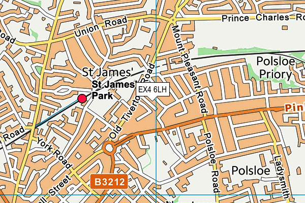 EX4 6LH map - OS VectorMap District (Ordnance Survey)