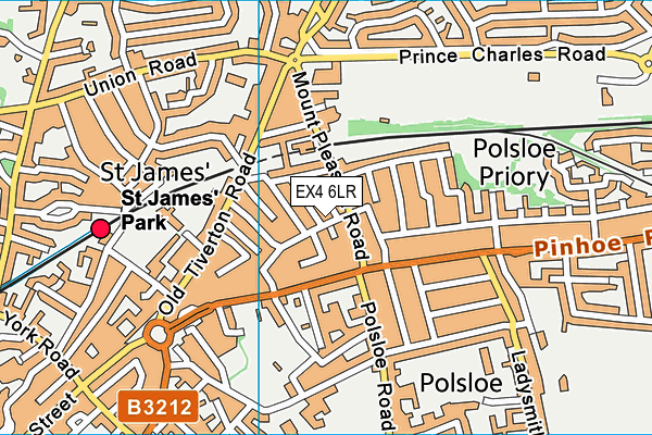 EX4 6LR map - OS VectorMap District (Ordnance Survey)