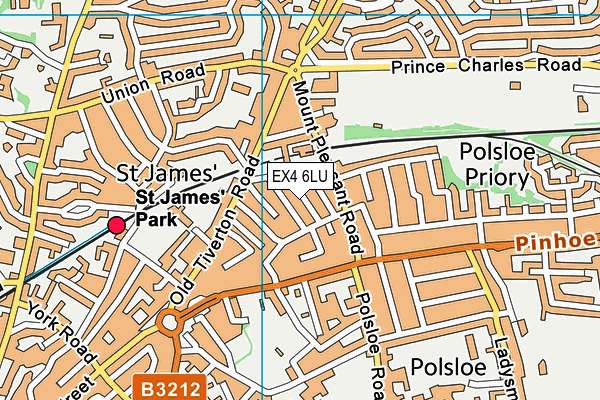 EX4 6LU map - OS VectorMap District (Ordnance Survey)