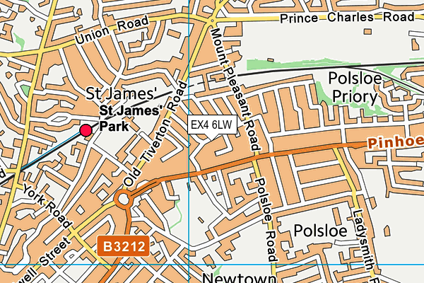 EX4 6LW map - OS VectorMap District (Ordnance Survey)