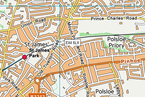 EX4 6LX map - OS VectorMap District (Ordnance Survey)