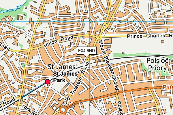 EX4 6ND map - OS VectorMap District (Ordnance Survey)