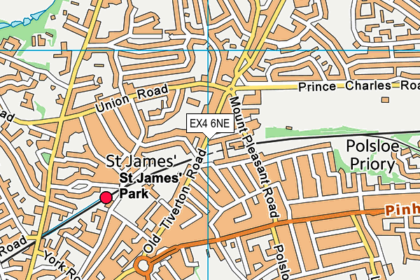 EX4 6NE map - OS VectorMap District (Ordnance Survey)
