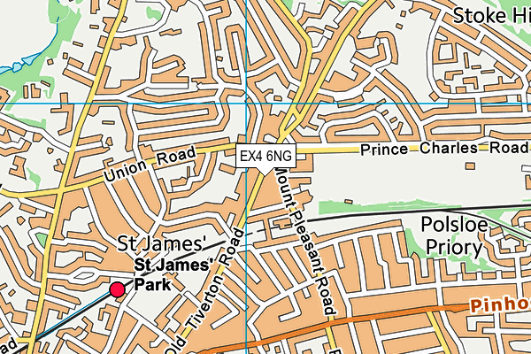 EX4 6NG map - OS VectorMap District (Ordnance Survey)