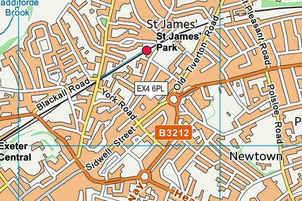 EX4 6PL map - OS VectorMap District (Ordnance Survey)