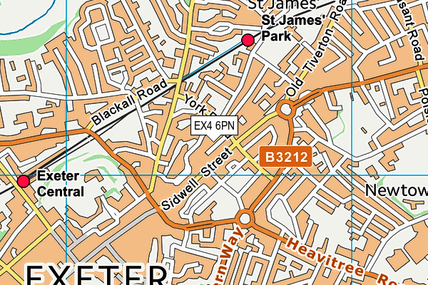 EX4 6PN map - OS VectorMap District (Ordnance Survey)