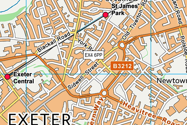 EX4 6PP map - OS VectorMap District (Ordnance Survey)