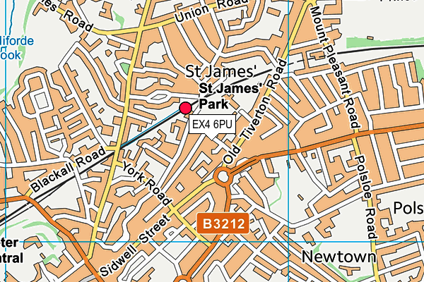 EX4 6PU map - OS VectorMap District (Ordnance Survey)