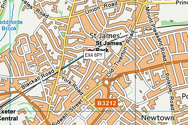 EX4 6PY map - OS VectorMap District (Ordnance Survey)