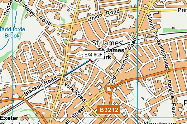 EX4 6QF map - OS VectorMap District (Ordnance Survey)