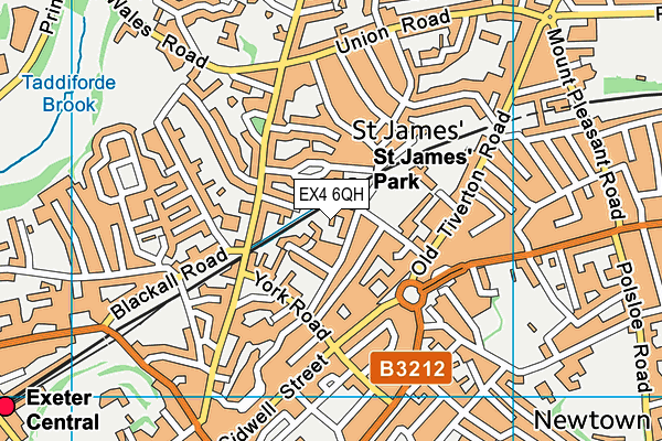 EX4 6QH map - OS VectorMap District (Ordnance Survey)