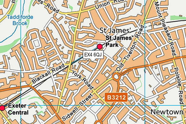 EX4 6QJ map - OS VectorMap District (Ordnance Survey)