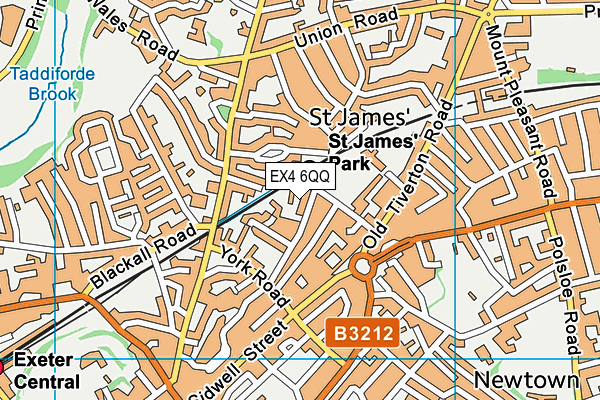 EX4 6QQ map - OS VectorMap District (Ordnance Survey)
