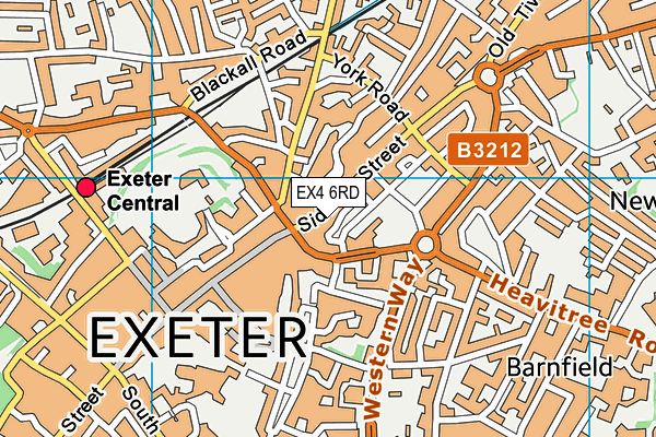 EX4 6RD map - OS VectorMap District (Ordnance Survey)