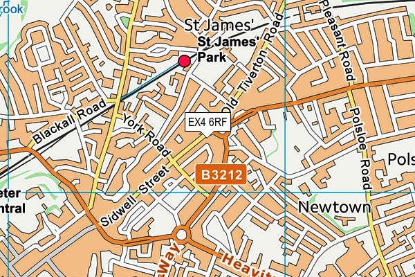 EX4 6RF map - OS VectorMap District (Ordnance Survey)