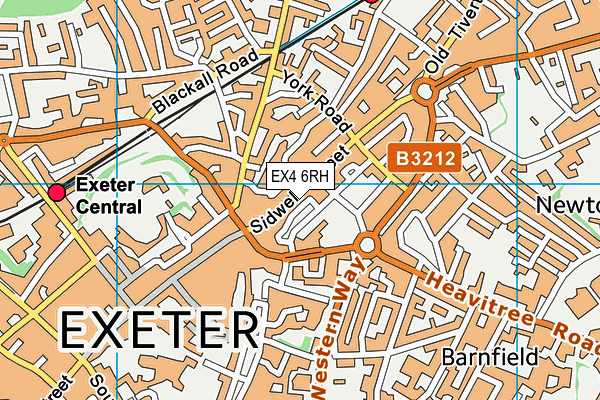 EX4 6RH map - OS VectorMap District (Ordnance Survey)