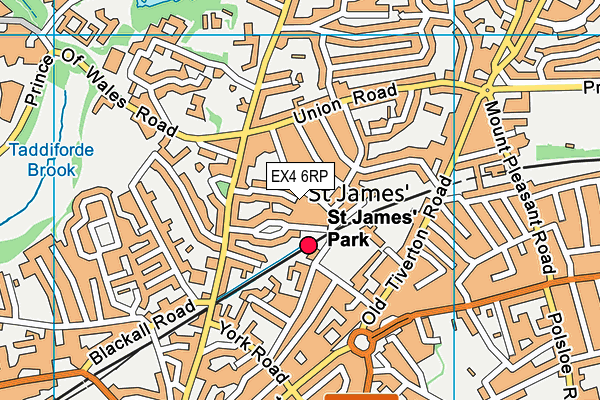 EX4 6RP map - OS VectorMap District (Ordnance Survey)