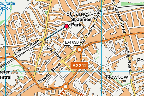 EX4 6SD map - OS VectorMap District (Ordnance Survey)