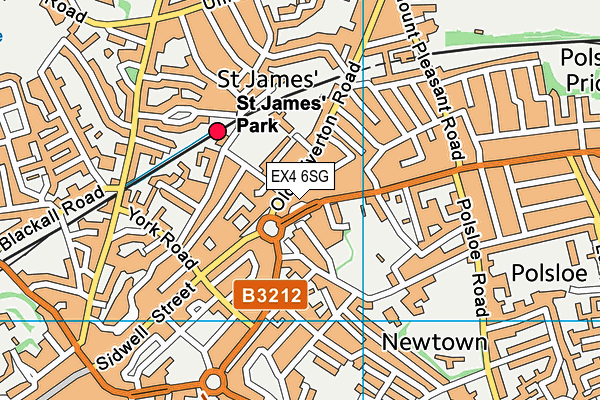 EX4 6SG map - OS VectorMap District (Ordnance Survey)