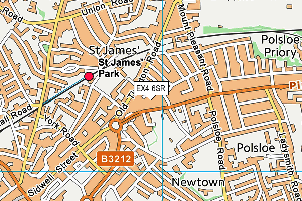 EX4 6SR map - OS VectorMap District (Ordnance Survey)