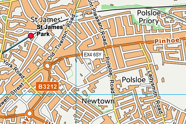 EX4 6SY map - OS VectorMap District (Ordnance Survey)