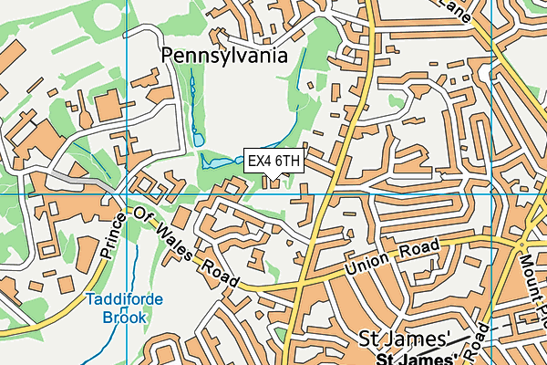 EX4 6TH map - OS VectorMap District (Ordnance Survey)