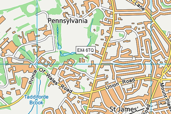 EX4 6TQ map - OS VectorMap District (Ordnance Survey)