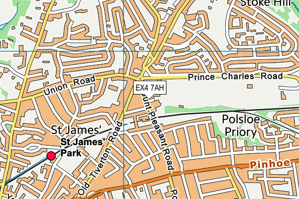 EX4 7AH map - OS VectorMap District (Ordnance Survey)