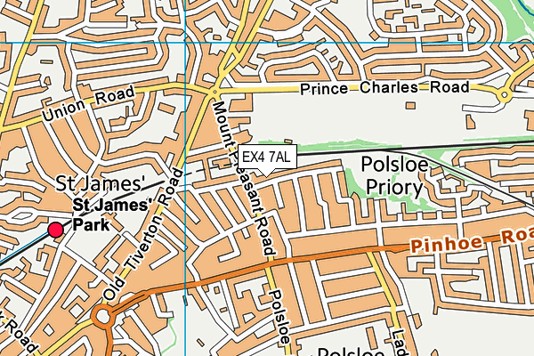 EX4 7AL map - OS VectorMap District (Ordnance Survey)