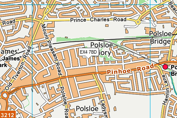 EX4 7BD map - OS VectorMap District (Ordnance Survey)