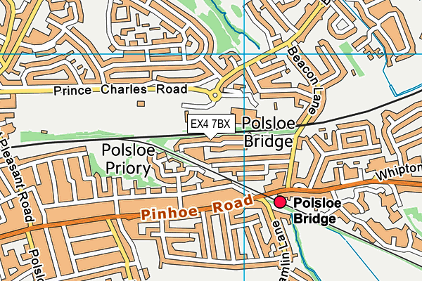 EX4 7BX map - OS VectorMap District (Ordnance Survey)